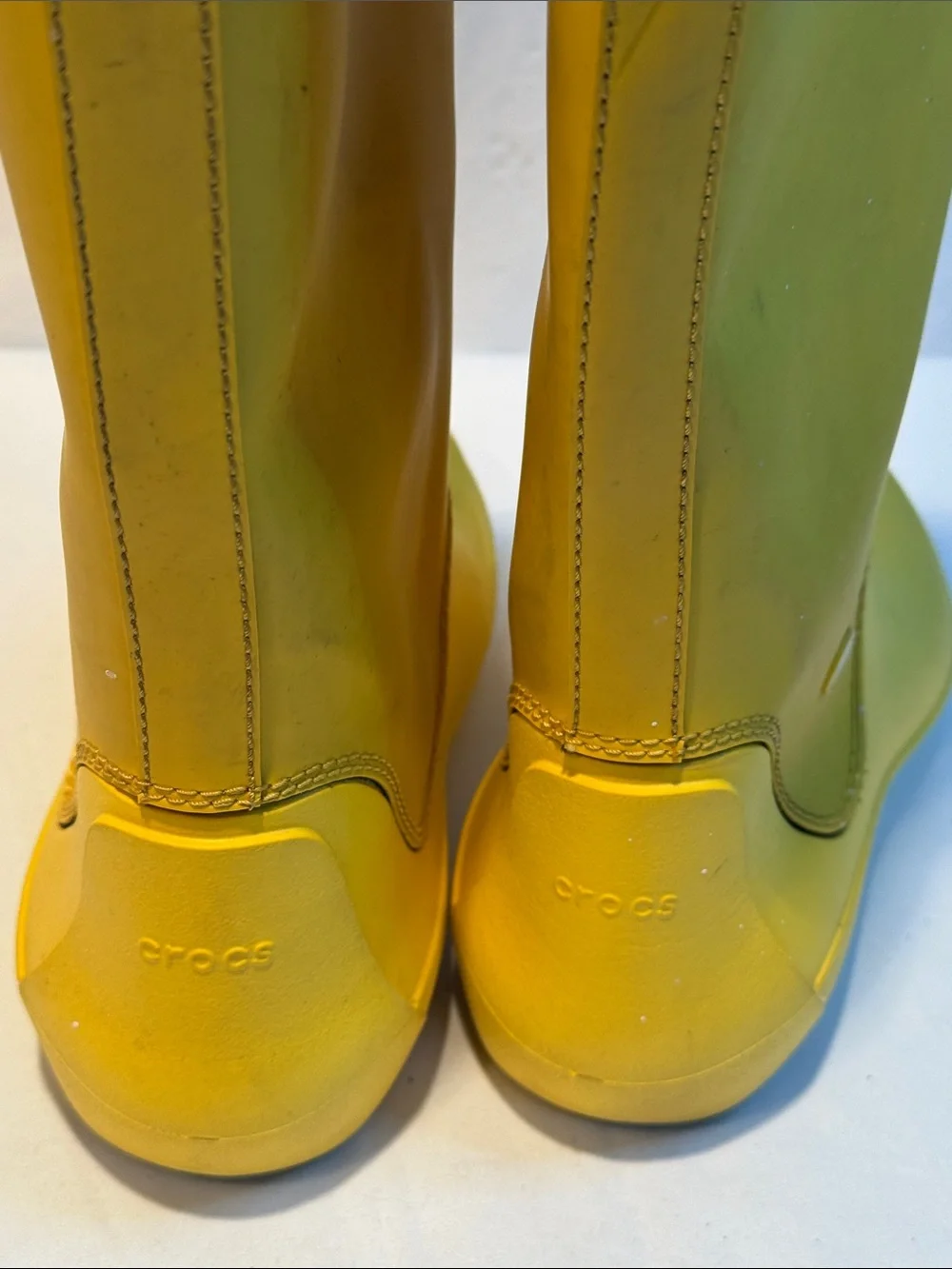 CROCS Tall Yellow Waterproof Rain Boots